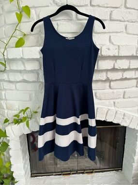 Navy and White Striped Tank Dress